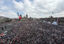 Sheinbaum cierra su gira nacional en el Zócalo a dos años de su gobierno: “Los mexicanos no queremos injerencias”